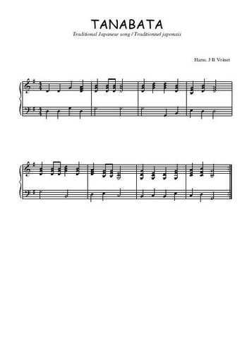 Téléchargez l'arrangement pour piano de la partition de Tanabata en PDF